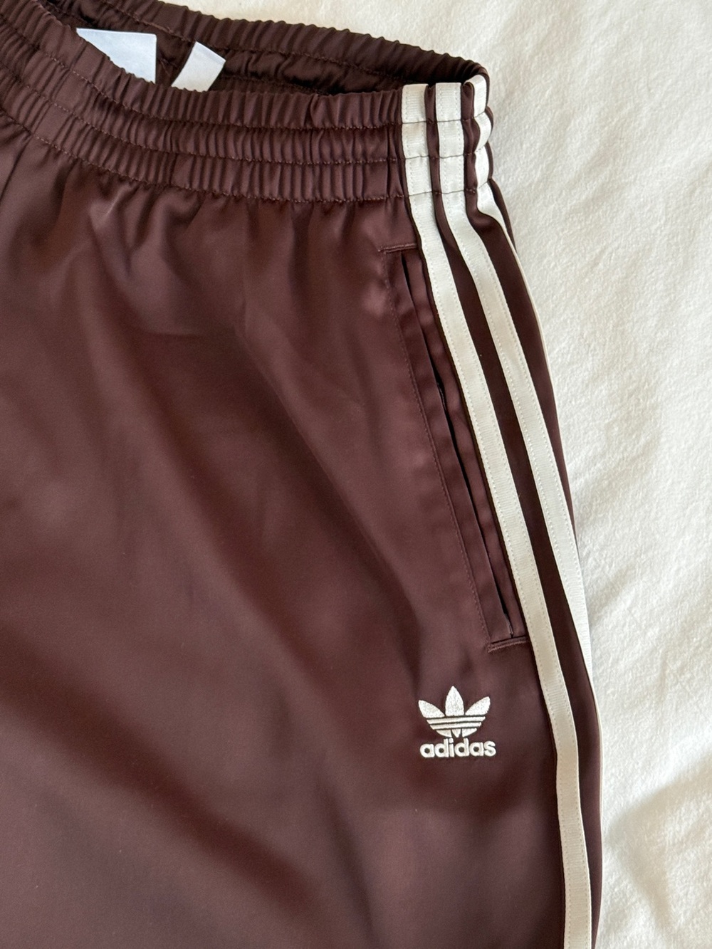 adidas Originals wide leg satin joggers - Picture 6 of 8